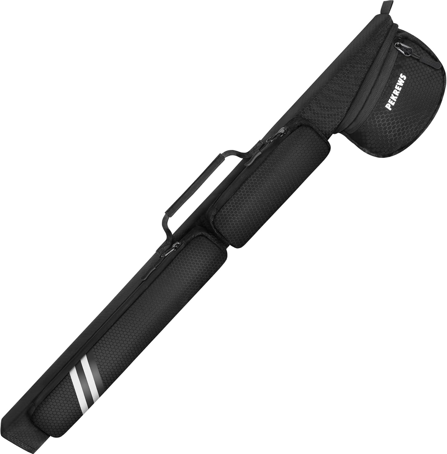 Fly Rod Case, Fly Fishing Bag Fit 9' 4-Piece Fly Rod and Reel with Padded Reel Pouch, 2 Side Pockets, Portable Travel Fishing Rod Case with Shoulder Strap, Pole Tubes For Angler Jungle