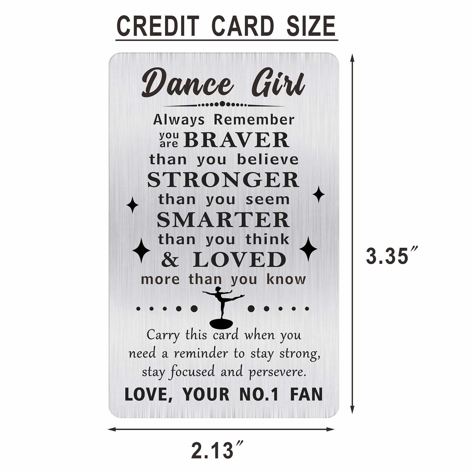 Alotozo Dance Gifts for Girls, Motivational Dance Girl Wallet Card, Dancer Ballet Gifts for Teens Girls - Image 2