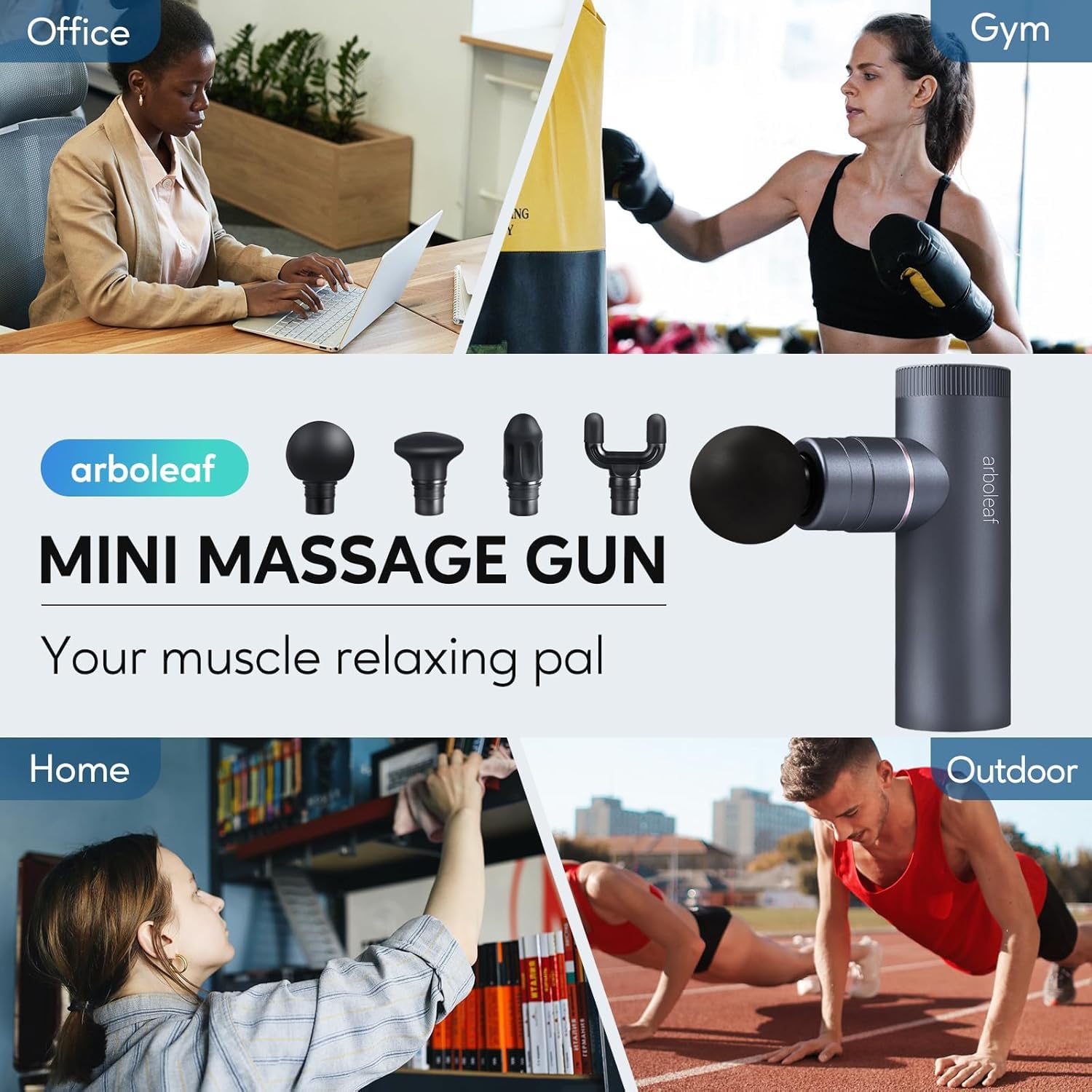 arboleaf Mini Massage Gun with Heat and Cold, Percussion Deep Tissues Muscle Massager, Full-Metal Travel Massage Gun, Portable Handheld Massager for Office Gifts for Him, Home, Athletes arboleaf Mini Massage Gun with Heat and Cold, Percussion Deep Tissues Muscle Massager, Full-Metal Travel Massage Gun, Portable Handheld Massager for Office Gifts for Him, Home, Athletes