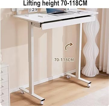 Desk,Electric Standing Desk, Standing Table with Shelves On Top, 120 * 60 cm Height Adjustable Table, Ergonomic Home Office Furniture with Drawers, Wh,White Wei?