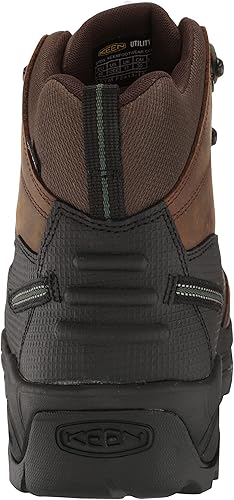 Miniatura 3 de KEEN Utility Pitsburgh Energy, para hombre, Cascade BrownGreen Pastures, Comp Toe, EH, WP, 6 pulgadas, bota de trabajo