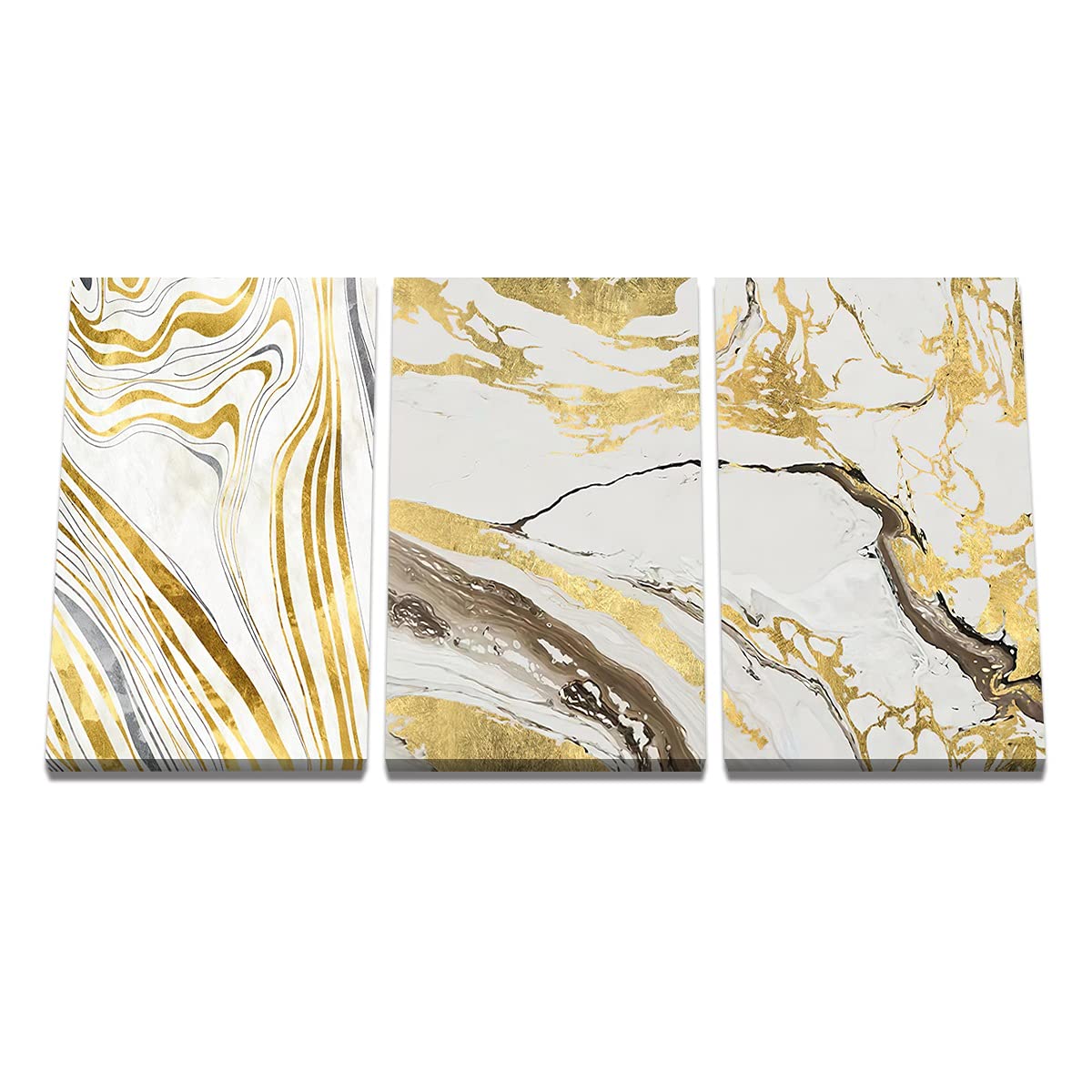 Peinture à l'huile abstraite en toile 3 pièces pour décoration