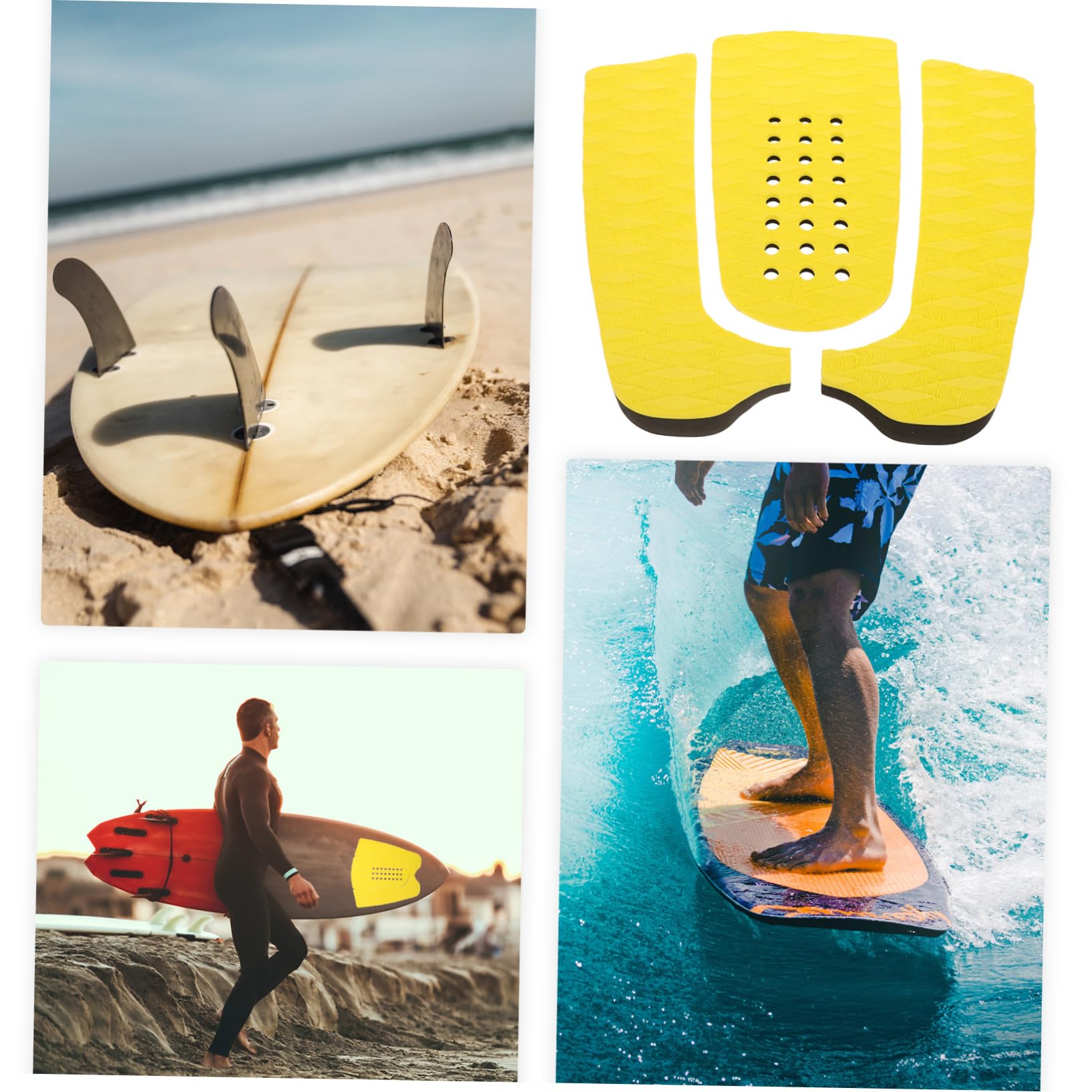 3 Juegos De Accesorios para Tablas De Surf Almohadillas Adhesivas para Almohadillas Adhesivas para Tablas De Surf Almohadillas Traseras Antideslizantes Accesorios para