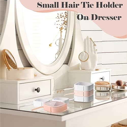 Miniatura 7 de Inovat Organizador de cintas para el cabello, 6 piezas de soporte portátil pequeño para almacenamiento de cintas para el cabello, dispensador Qtip