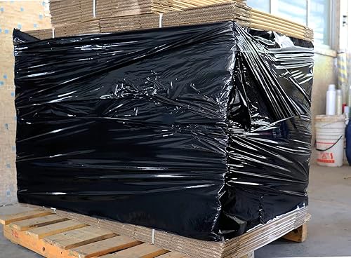 Miniatura 9 de Envoltura elástica negra de 18 pulgadas, paquete de 4 unidades de 1200 pies, 500% elástico, embalaje de adhesión duradera, embalaje para mudanza,