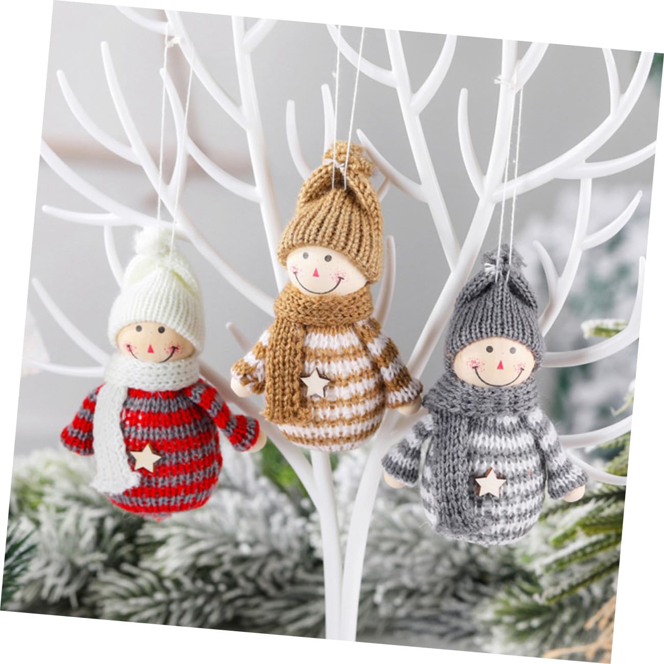 Toyvian 5 Sets Einzigartiges Schneemann-Ornament Weihnachts-schneemann-dekorationsset Weihnachts-schneemann-Puppe Festliches Hängendes Ornament Für Zuhause 3 Stück * 5