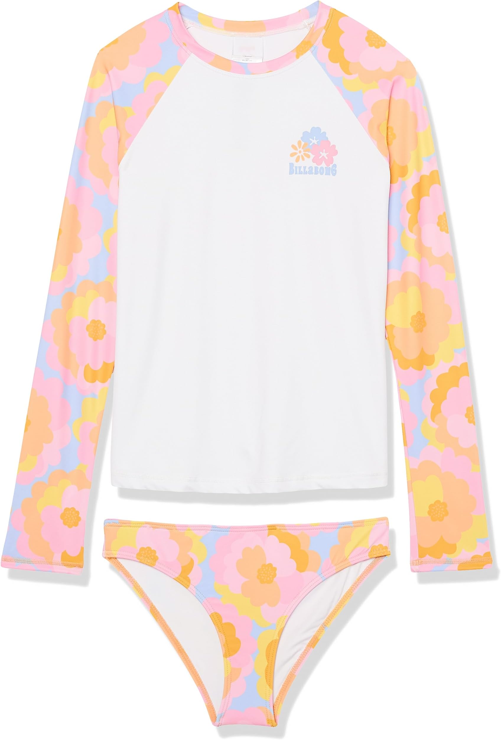 Billabong Girls' Bloom Baby Long Sleeve Rashguard Bikini Swim Set
