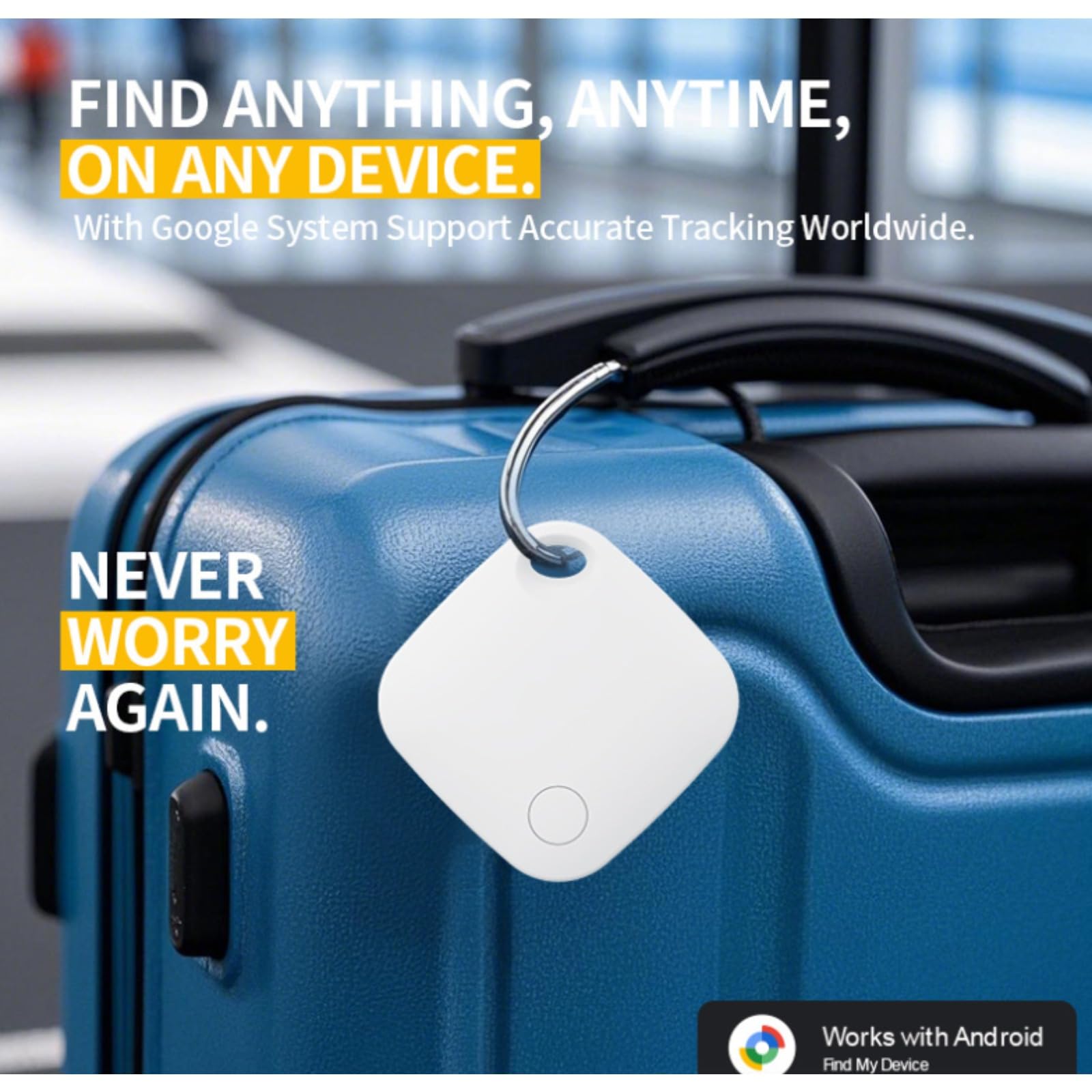 ITagPro GPS Tracker for Keys, Wallet, Pets - Real Time Tracking, Personal GPS Trackers, Waterproof (Black*1,Android System) - 3