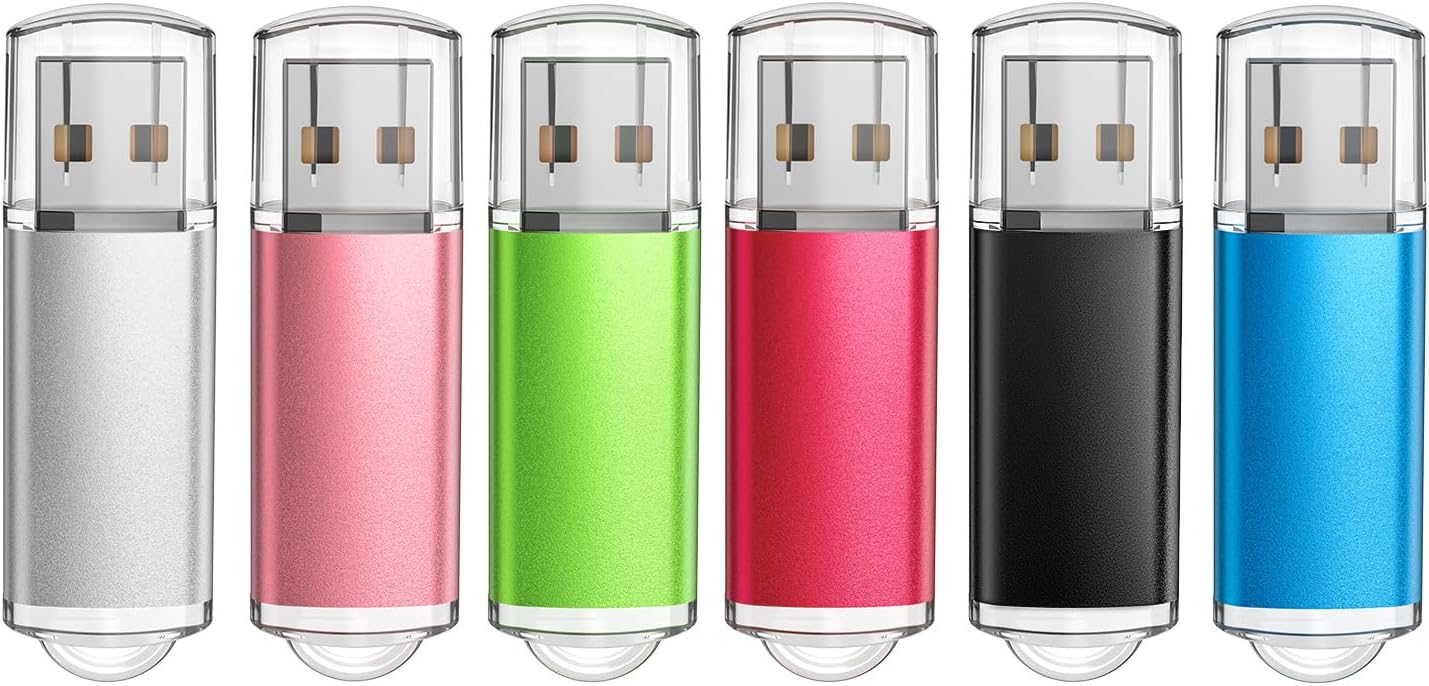 4GB USB 2.0 Stick 6 Pack, MONGERY Bulk USB Memory Flash Drive USB 2.0 Stick 4 GB Thumb Drive USB Drive with LED Indicator for Data Storage Jump Drive (4GB 6Pack Mixcolor)