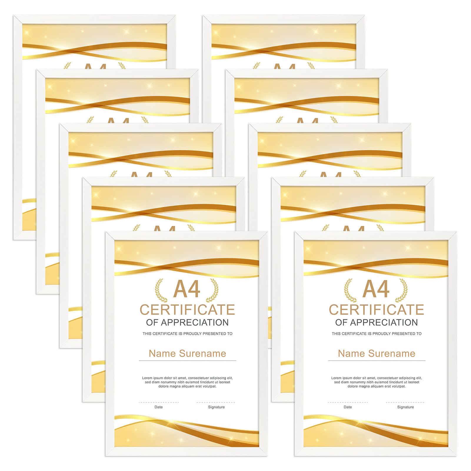 Cadre photo A4 blanc pour protéger vos documents importants de l'humidité