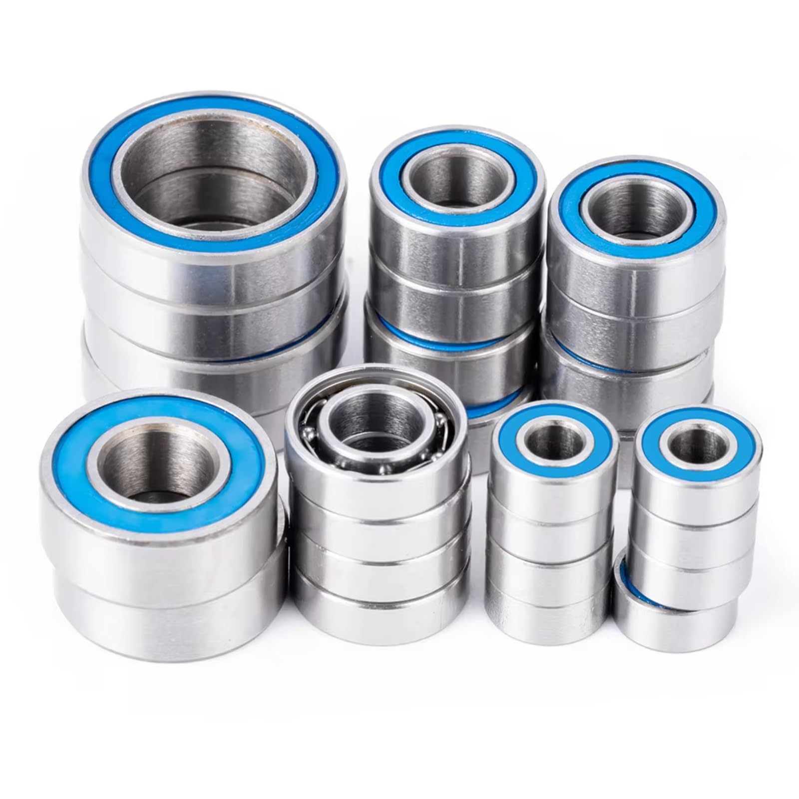 Rodamientos Bolas RC para Team Associated DR10 26 Rodamientos De Bolas De Ranura Profunda Sellados De Metal Azul 3 X 7 Mm Y 10 X 15 Mm para Bujes De Rueda Y Ejes