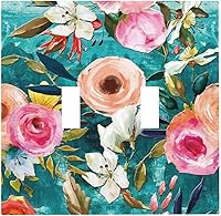 Vista 23 de Cubierta de Interruptor de Luz de Estilo Boho Vintage de los 70 Sol Arcoíris Champiñón Floral Rocker Individual 1 Gang Cubierta de Enchufe