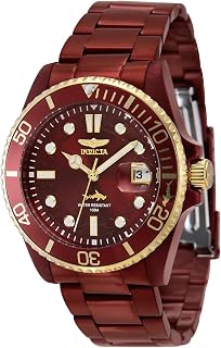 Lady's Pro Diver 38mm Stainless Steel Quartz Watch, Burgundy (Model: 40873)