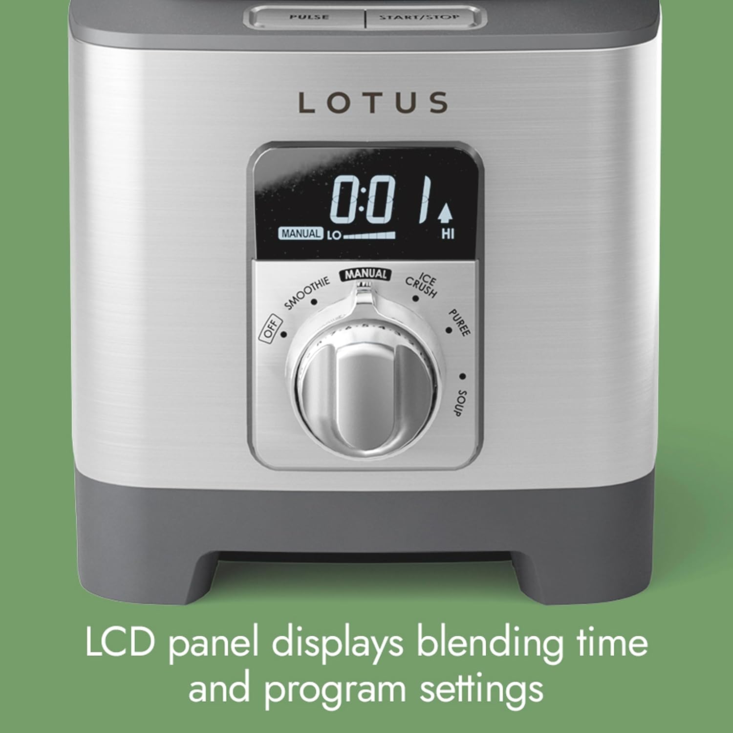 Lotus Professional Series The Power Spin Infinite Speed Control Blender, Heavy-Duty Drink Blender with 64 oz. Shatterproof Jar, 1545 Watts, Stainless Steel, LTSBL500
