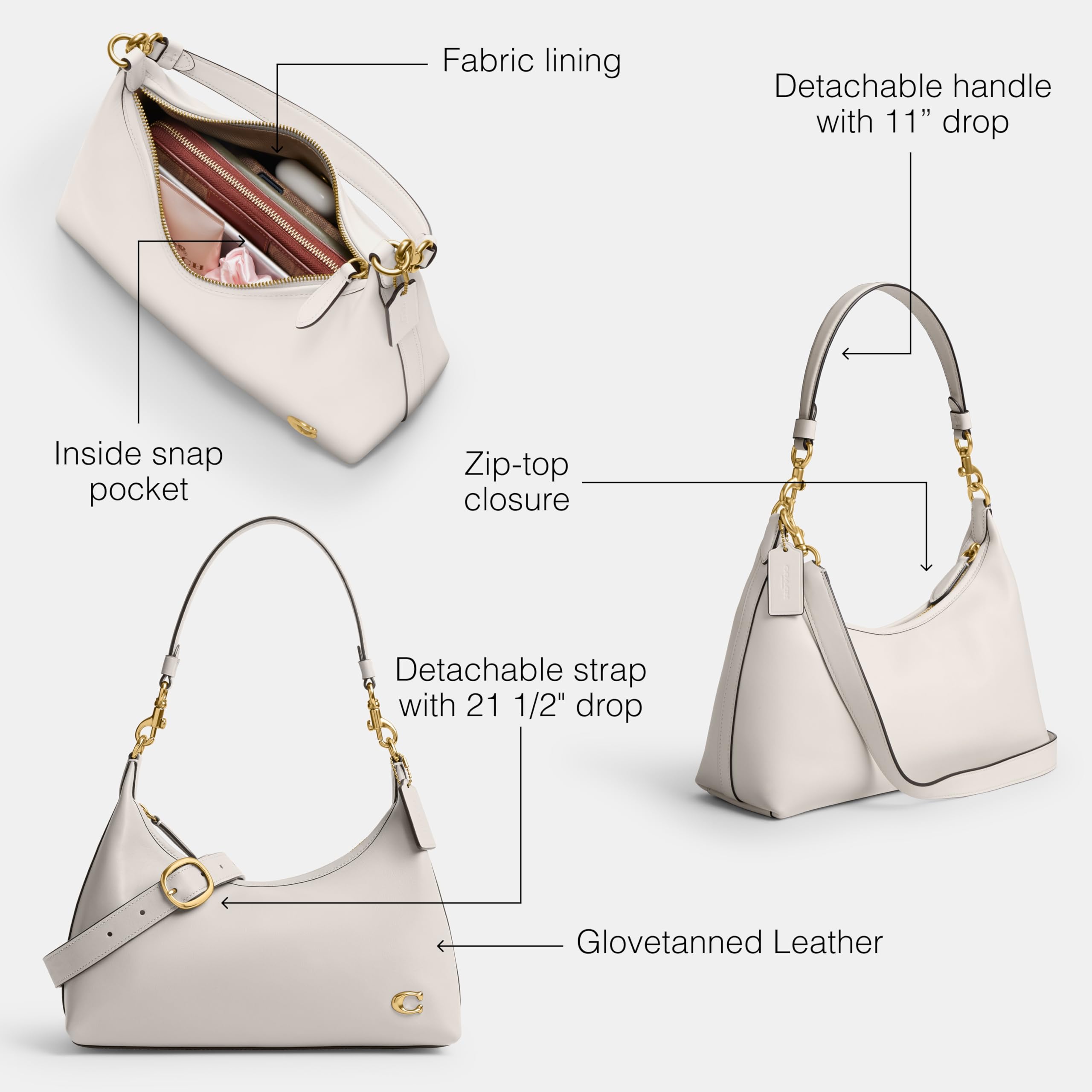 COACH Juliet Shoulder Bag, Bolso de Mano Mujer
