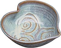 Castle Arch Pottery Handcrafted Irish Heart-Shaped Bowl 6" Celtic Spiral Motif - Lead-Free, Dishwasher Safe Serving Bowl