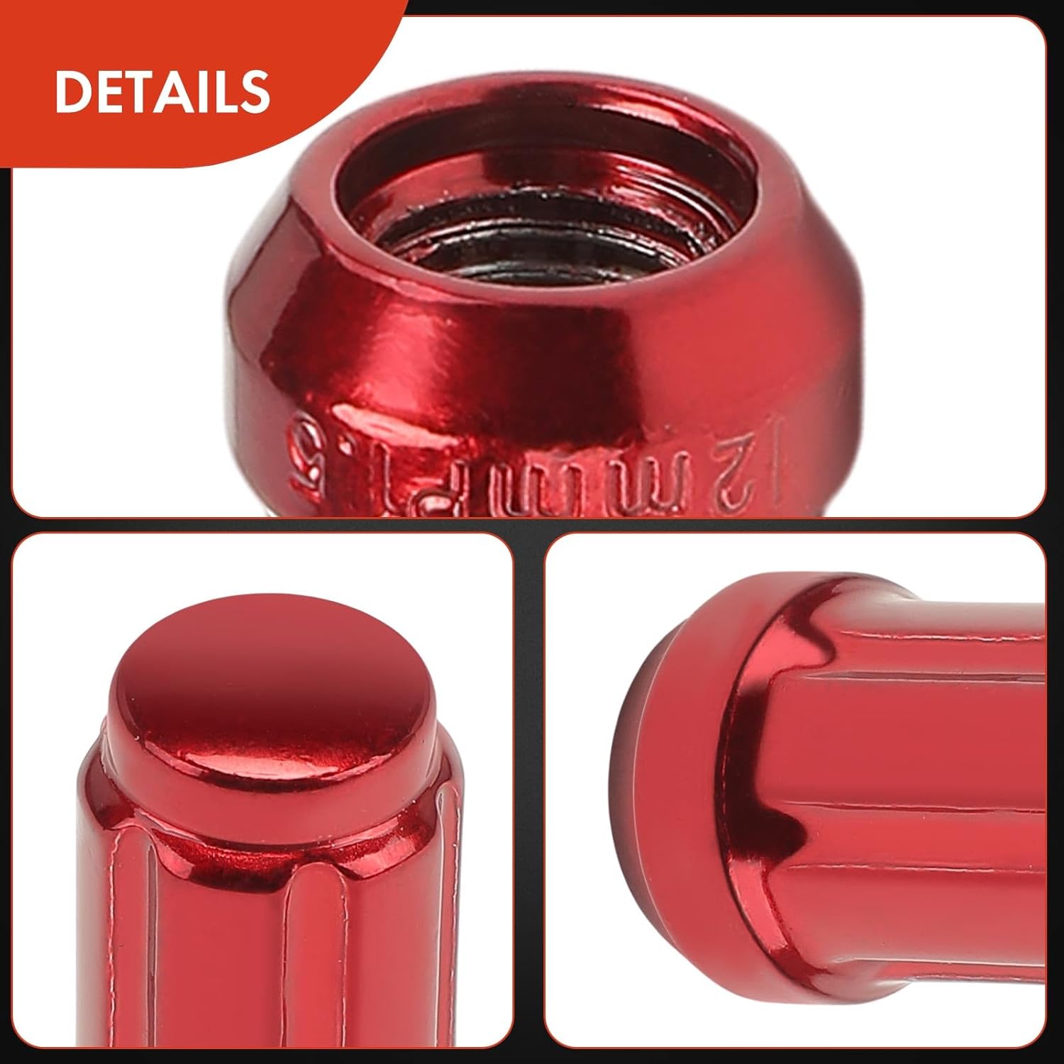 A-Premium 21-PC M12-1.5 Wheel Lug Nuts Compatible with Toyota Camry, Corolla, Matrix, Avalon, Supra, Celica, MR2 & Honda Civic, Accord & Kia & Mazda & Acura & Hyundai & Mitsubishi & Scion & Lexus