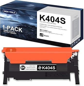 K404S CLT-K404S Black Toner Cartridge Replacement for Samsung CLT-K404S K404S Toner for Xpress C430 C430W C433W C480 C480FN Printer Toner 1-Pack