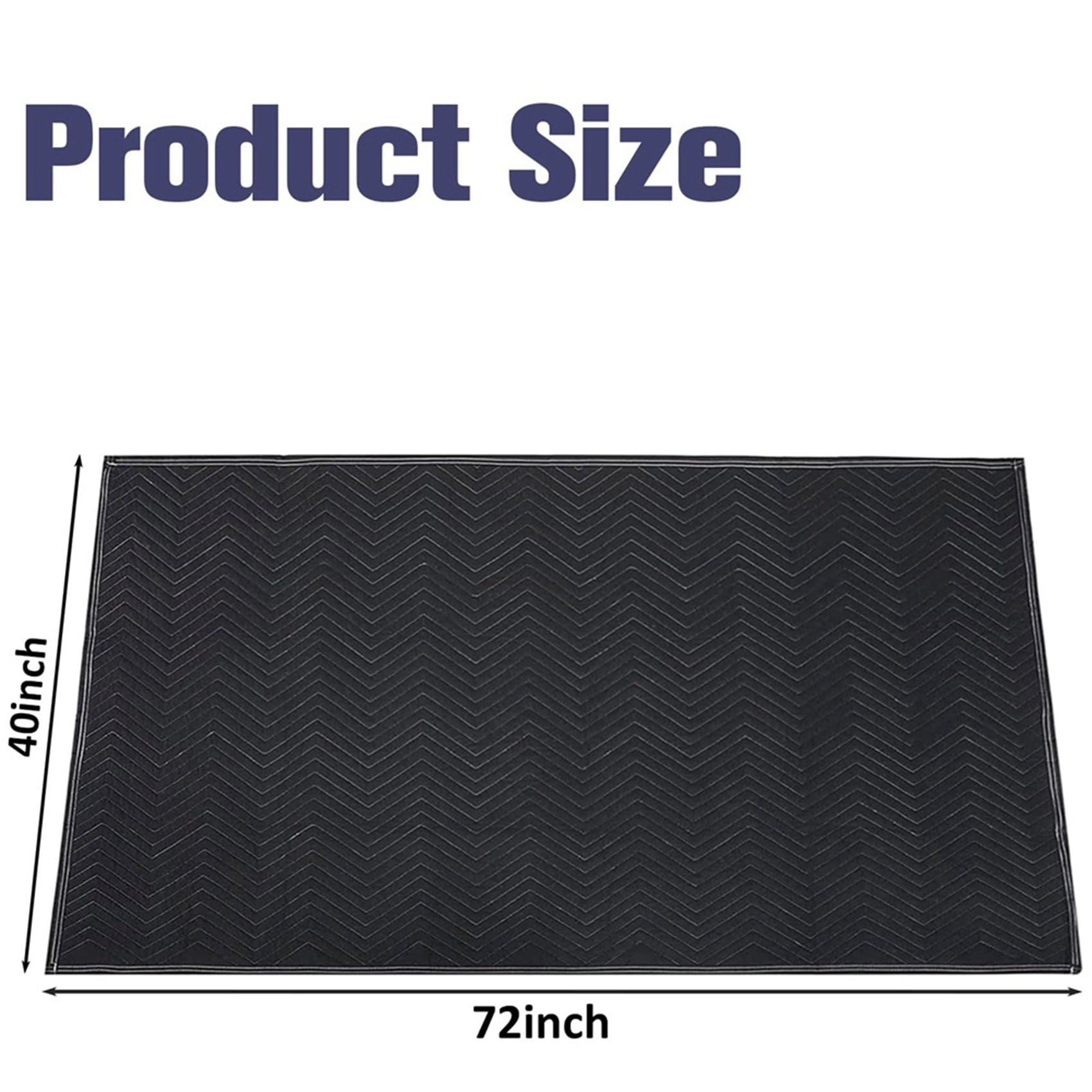 4 Coperte per Traslochi 40X72 Pollici Coperte da Imballaggio Resistenti per Traslochi, Spedizioni, Mobili, Avvolgimento per Mobili-Nero