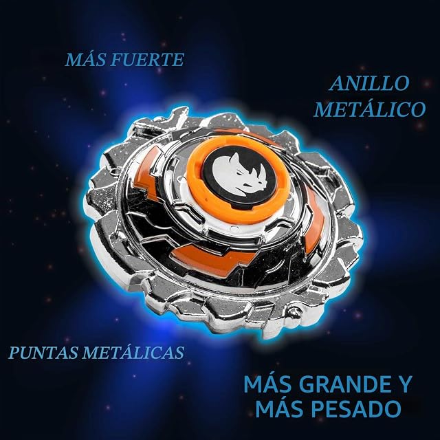 Foto 2 de 5 de CRAZE Blade Starter Set Serie 2 Coraxus Peonza de Batalla con Lanzador Peonzas Niños Trompo Punta Giratoria…