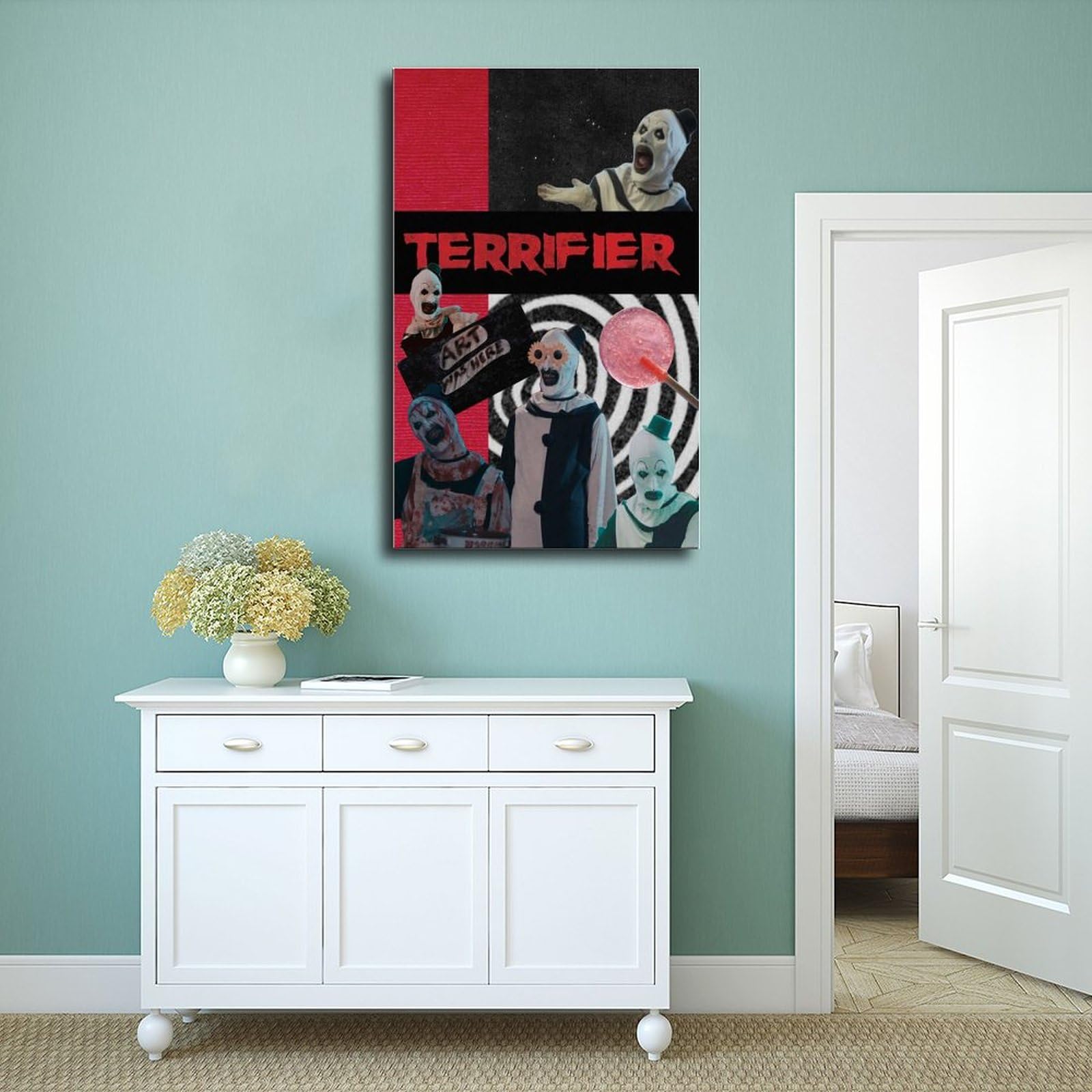 Poster Su Tela Terrifier 2016 – Stampa Artistica Del Film Horror Slasher, Quadro Moderno Per Soggiorno, Camera Da Letto, Decorazione Murale Da Regalo (30x40 Cm, Senza Cornice)