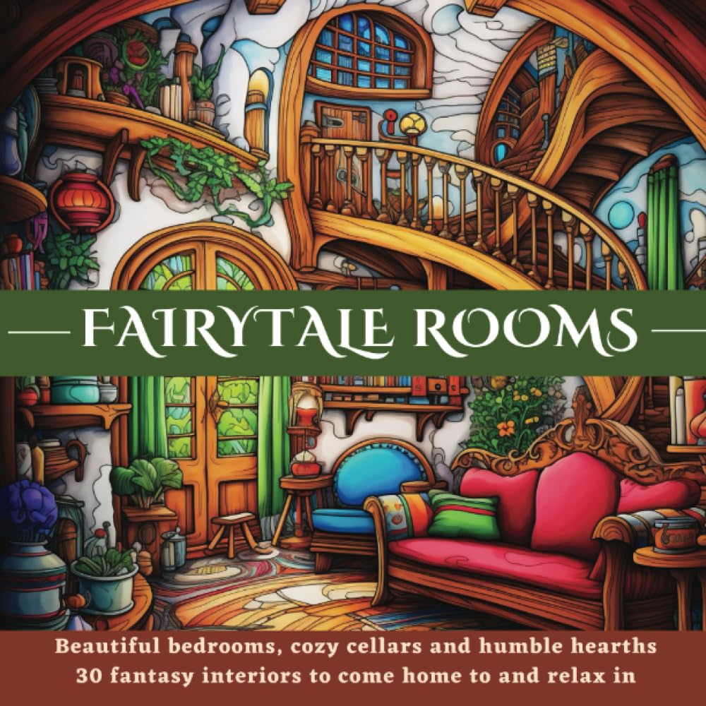 Amazon.co.jp: Fairytale Rooms Coloring Book: Whimsical Fantasy House ...