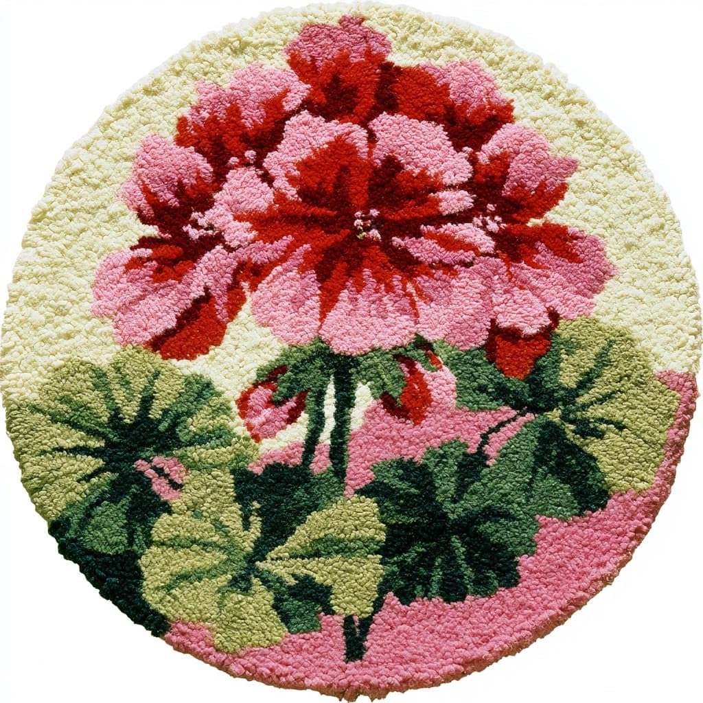 AMBATTERY DIY Latch Hook Rug Kit for Aldult,Flowers