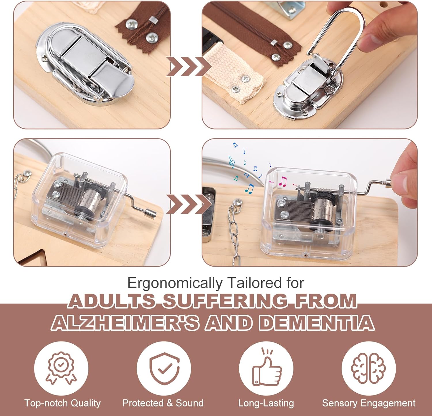 Lontcs Dementia Activities for Seniors,Fidget Busy Board for Adults with Dementia Games Gadgets,Dementia Products for Elderly,Alzheimers Activities for Dementia Patients,Alzheimers Products Toys Gift