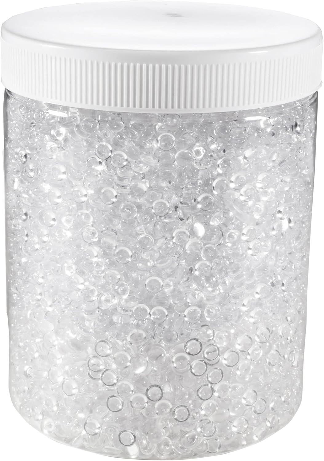 IDIY 32 oz Vase Fillers (2 Pound Clear Flat Plastic Bead Drops) -Quarter Inch 1/4" -Perfect Event Decorations, Table Scatters, Slime ad Ins, Baby Shower, DIY Craft Art Project (Pack of 2)