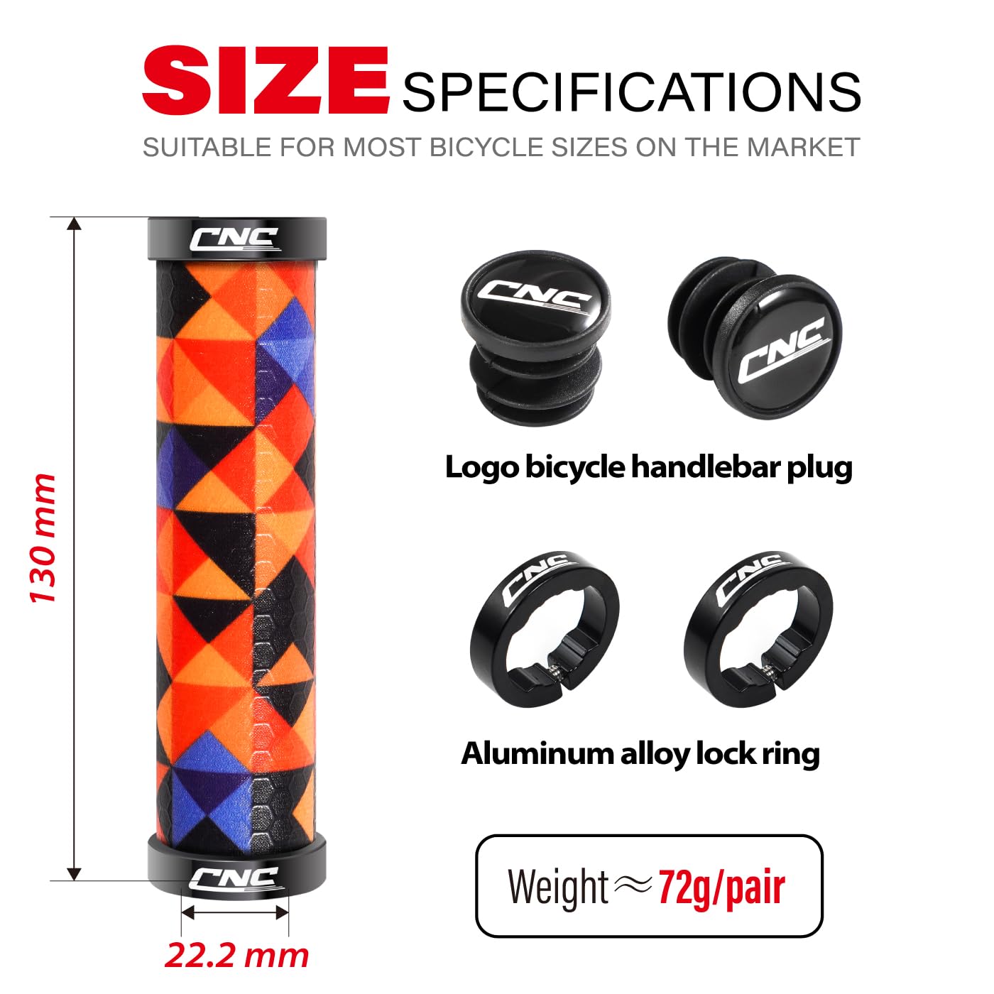 CNC Manopole per manubrio bici, impugnature in silicone MTB, impugnature in gel per mountain bike/BMX/biciclette..