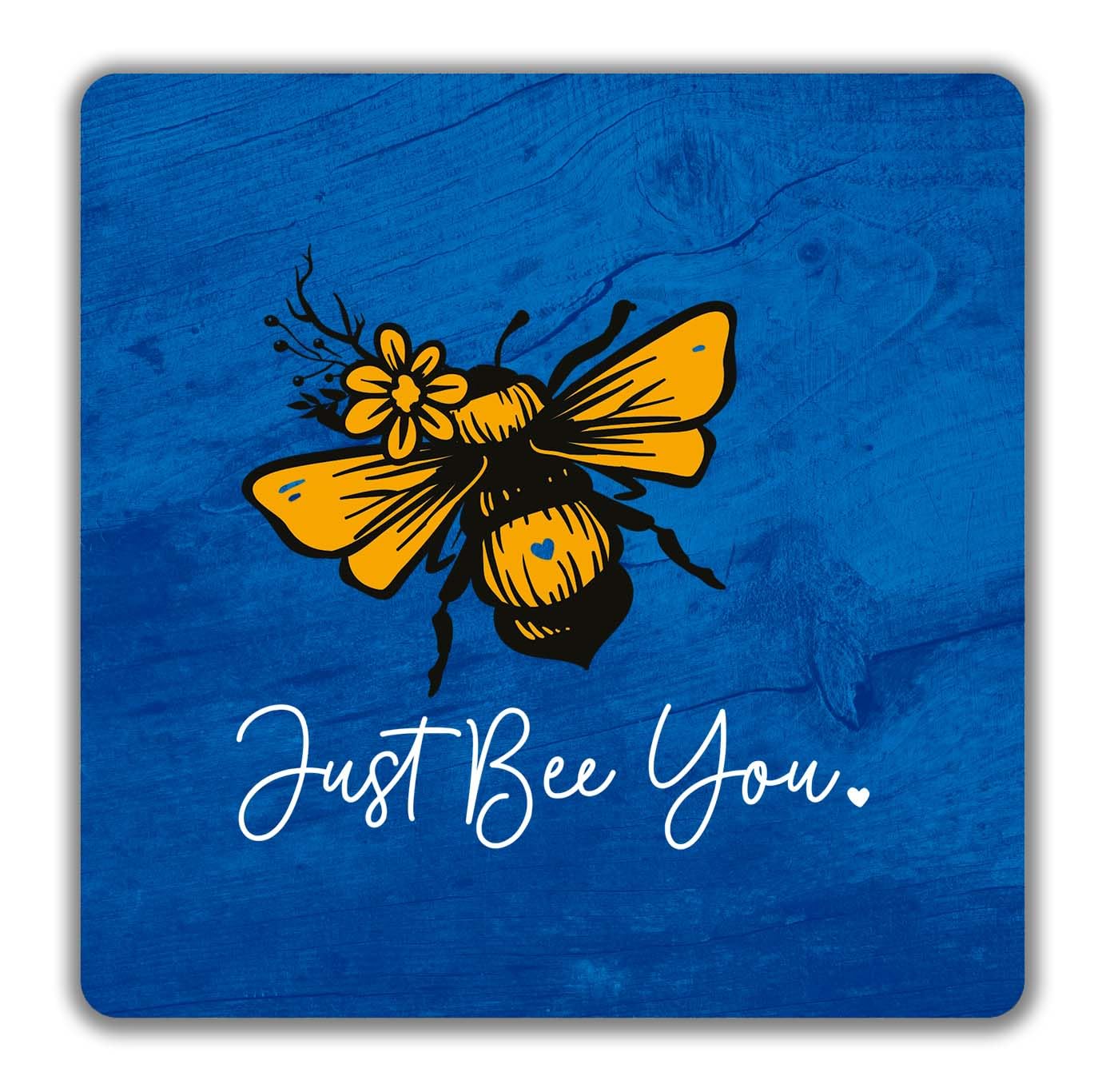 Shopagift Just Bee You 2 Pack Coasters Bumblebee Beekeeper Gift - 9cm x 9cm