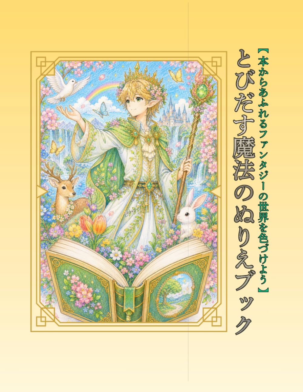 とびだす魔法のぬりえブック: 本からあふれるファンタジーの世界を色づけよう
