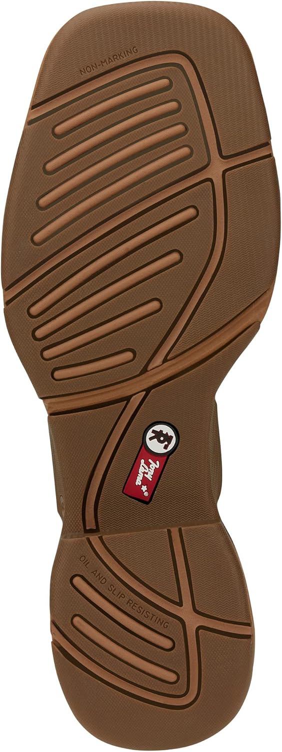 Tony Lama Men's Bartlett Pull on Soft Toe Square Toe Work Boot