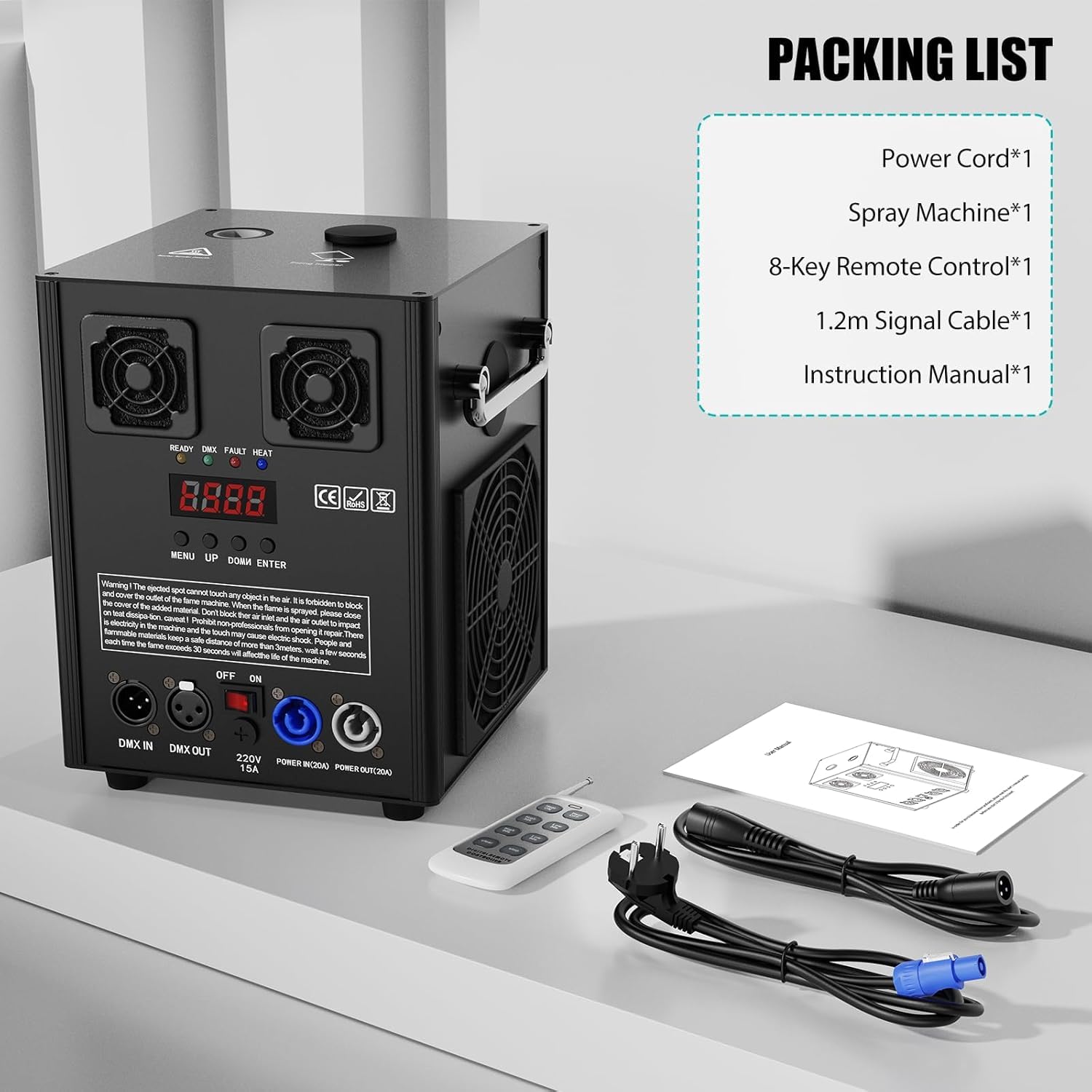 2PCS 700W macchine effetto pirotecnico con Flightcase scintilla macchina fredda fontane scintilla con telecomando per festa Halloween Natale matrimonio concerto