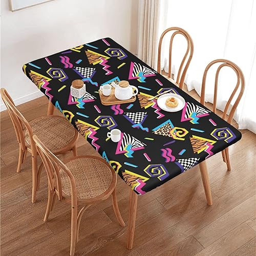 Miniatura 7 de ASYG Mantel retro de los años 80 y 90 de 30 x 48 pulgadas, rectangular, 80 y 90, decoración de mesa de hip hop, decoración de fiesta, interior y