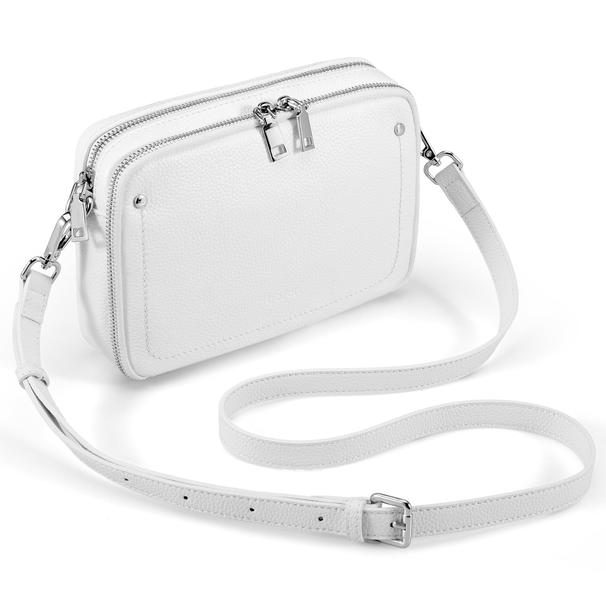 befen Genuine Leather Crossbody Bags for Women, Purses with Built in RFID Wallet Woman Camera Shoulder Bag Handbags | Genuine Leather, Built in RFID