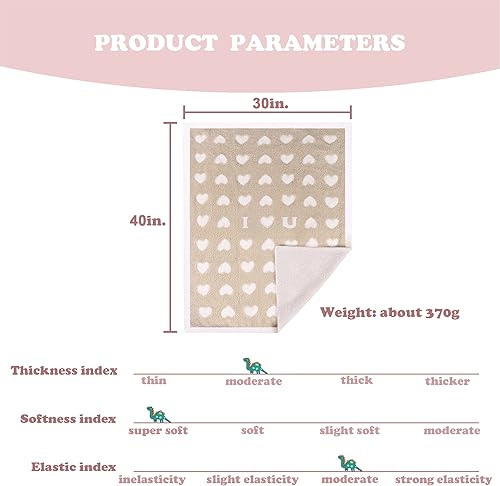 Miniatura 6 de BOBOYOYO Mantas de felpa para bebés recién nacidos, niños y niñas, con corazón, suave, mullida, cálida, manta de recepción de 30 x 40 poliéster,