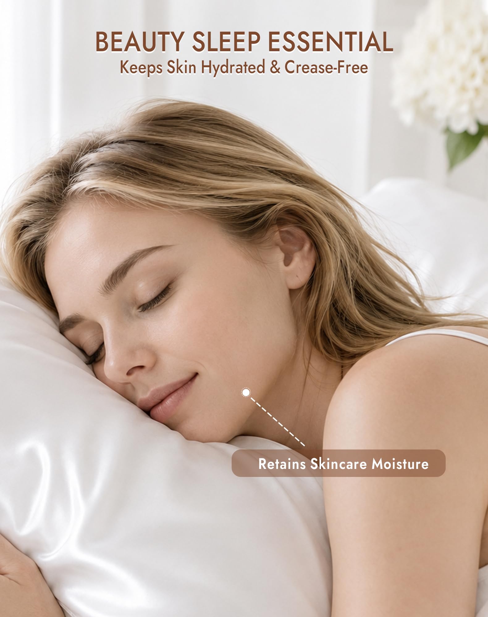 SilkSilky 100% Organic Mulberry Silk Pillow Cases for Hair & Skin Standard