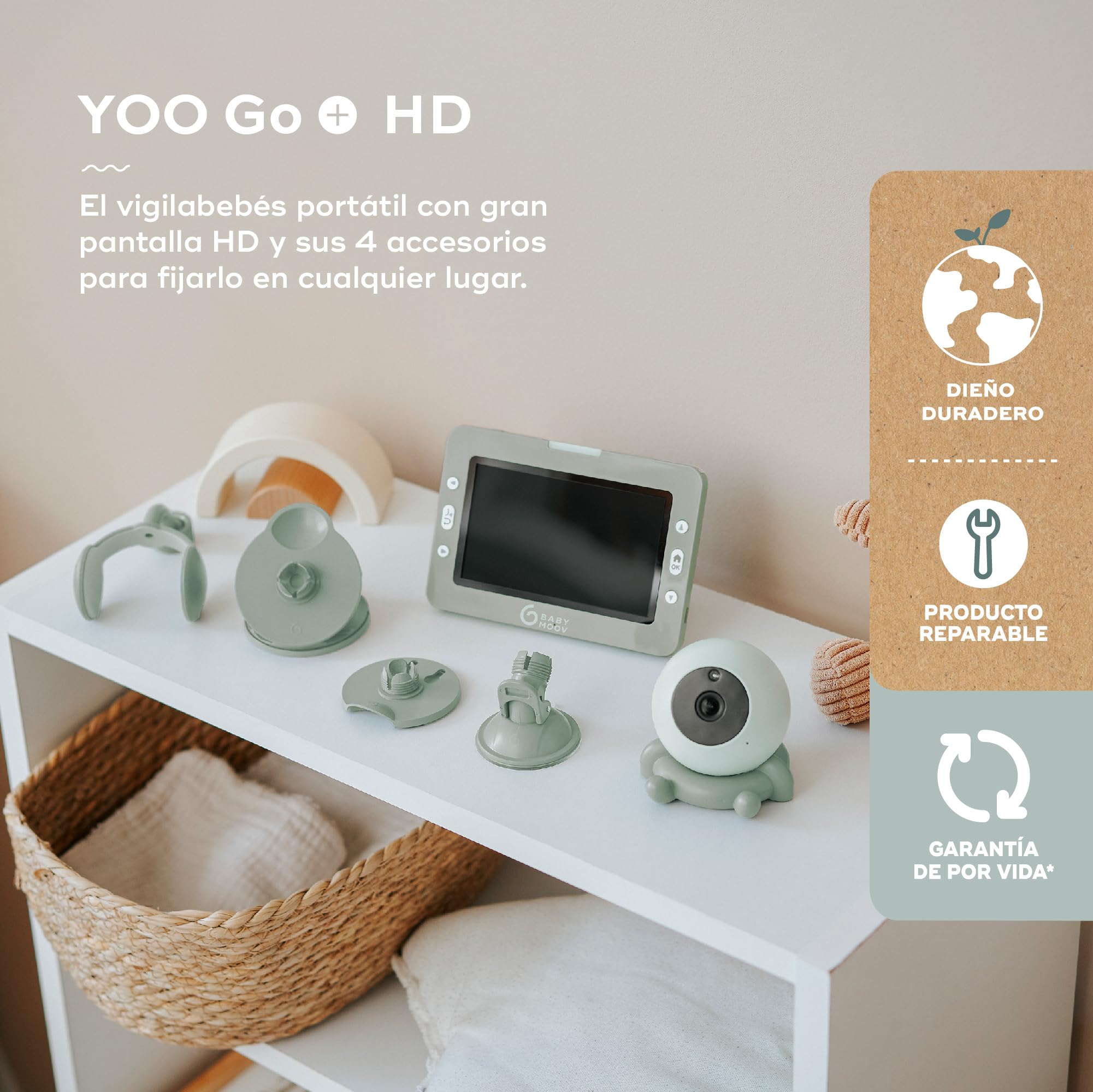Babymoov Vigilabebés de Vídeo Yoo Go+ HD