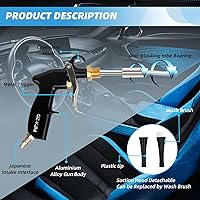 Vista 4 de Pistola de lavado de rociado interior de automóvil de alta presión con 2 juegos de boquillas pulverizadoras conector de pulso de aire herramienta