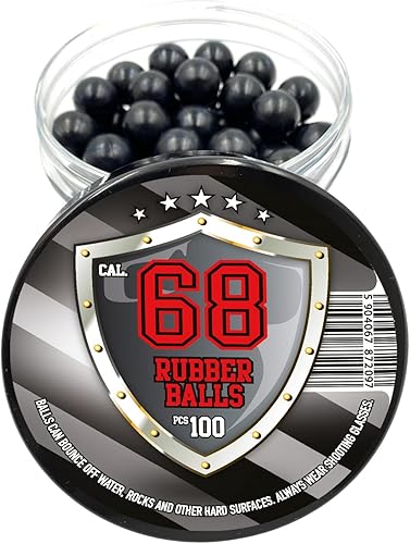 Miniatura 3 de 100 bolas de pintura duras de calibre .68 de alta calidad de 0.14 oz. Bolas de pintura pesadas para pistolas de defensa personal y del hogar
