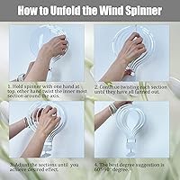 Vista 5 de Paquete de 4 hilanderos de viento de sublimación de 8 pulgadas, escultura de viento de metal de aluminio 3D para patio y jardín, adornos artísticos