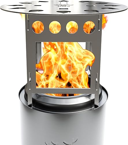 Miniatura 8 de YEFU Deflector de calor para fogata para estufa Solo Mesa XL YEFU de 7.1 pulgadas, difusor de calor portátil para hoguera de mesa de 7 a 7.1