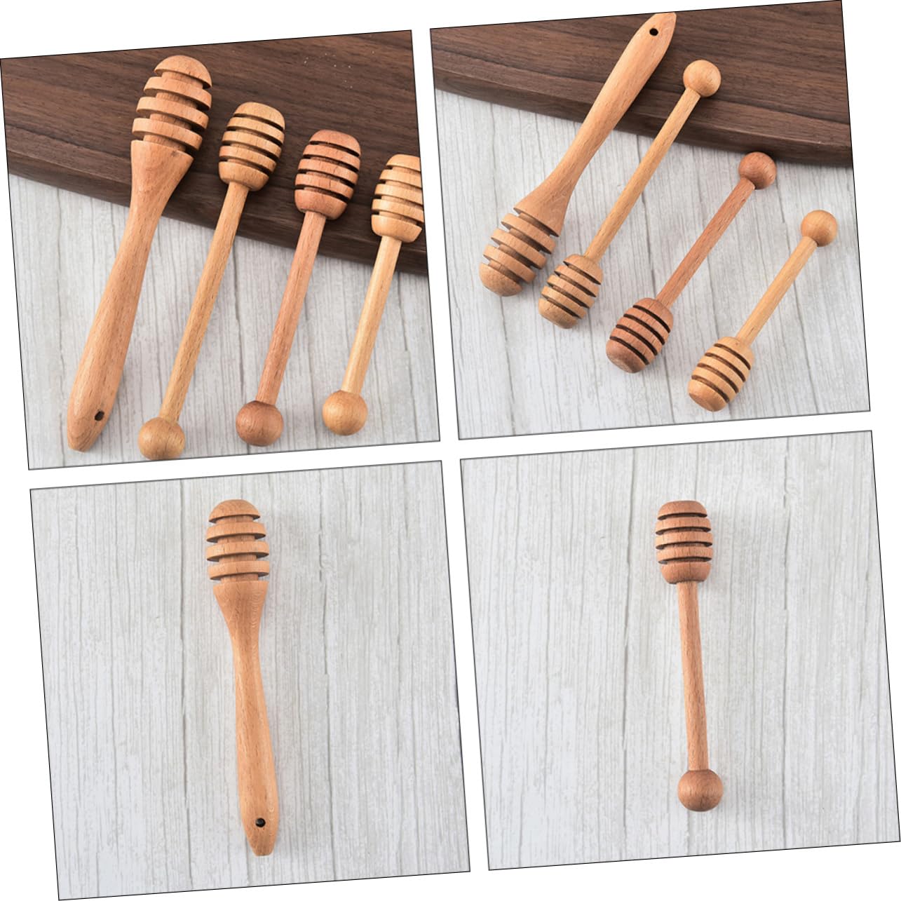 KICHOUSE 4 Pcs Honey Stick Stirring Kitchen Wares Utensils Reusable Honey Sticks Jam Stirrer Syrup Honey Mini Honey Sticks Reusable Honey Spoons Exquisite Honey Spoons re-usable