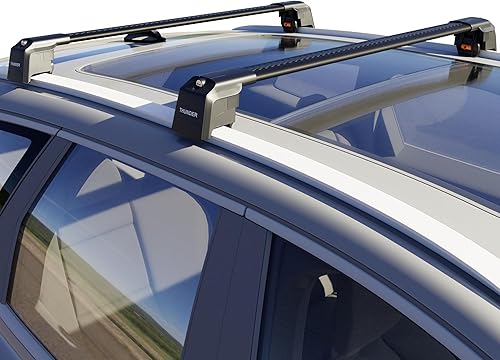 Miniatura 4 de Catch USA Barras transversales de techo de automóvil para Volvo V60 V90 XC40 XC60 XC90 con bloqueo 2011-2023 barra transversal de aluminio para