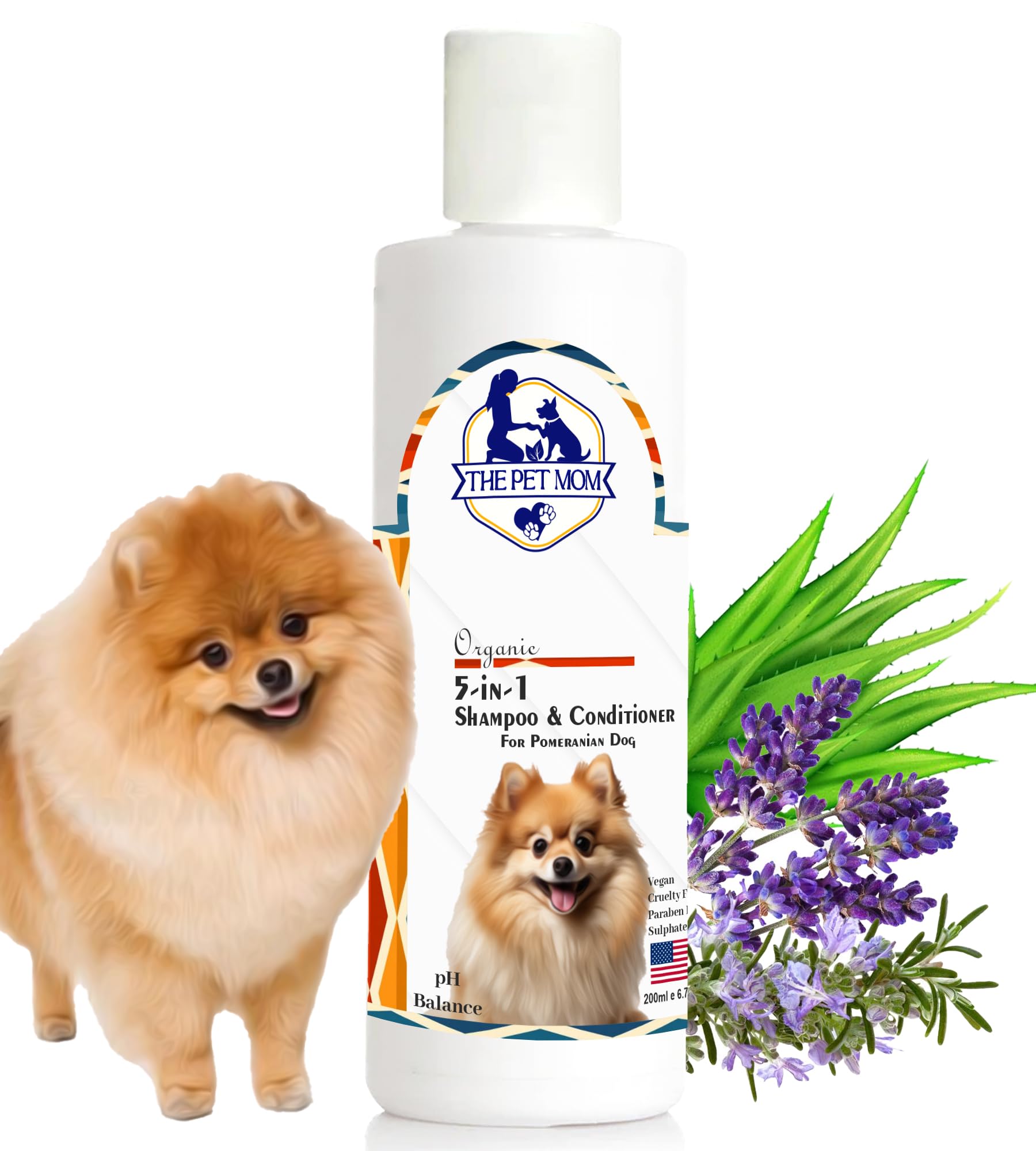 The Pet Mom Organic 5 In 1 Shampoo & Conditioner For Pomeranian Dog | Help In Deep Cleans, Refreshing, Conditions, Anti Itching, Anti Fungal, Bad Odor| Dog Shampoo Conditioner For All Dog Breed –200ml (B0CKFDYKY7) Amazon Price History, Amazon Price Tracker