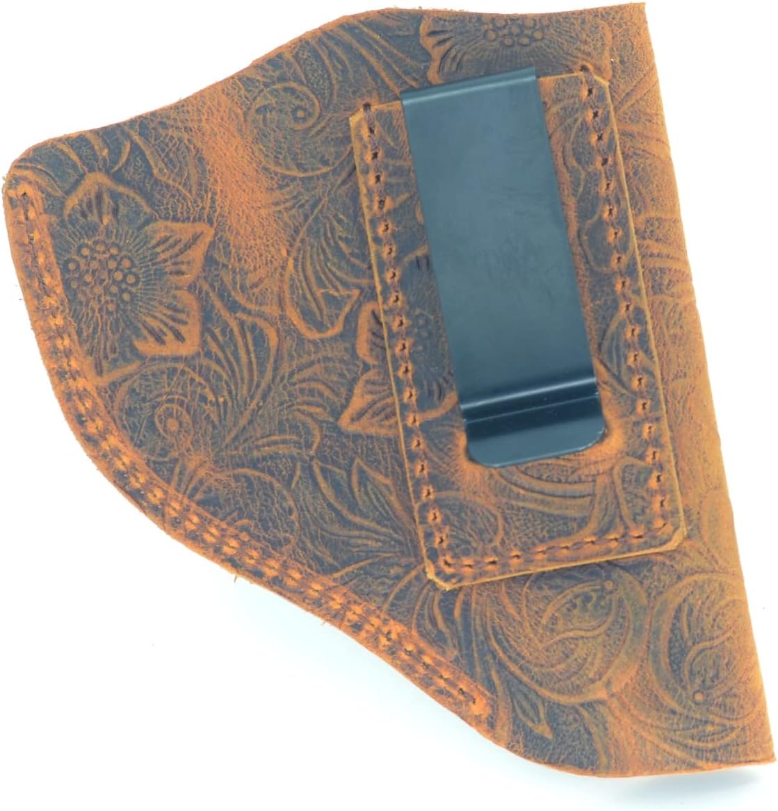 JJNUSA Leather IWB Holster, Fits Most J Frame Revolvers - Ruger SP101 LCR/Smith and Wesson Bodyguard/Taurus 50 85 / Charter Arms & Most .38 Special Type Holsters Guns