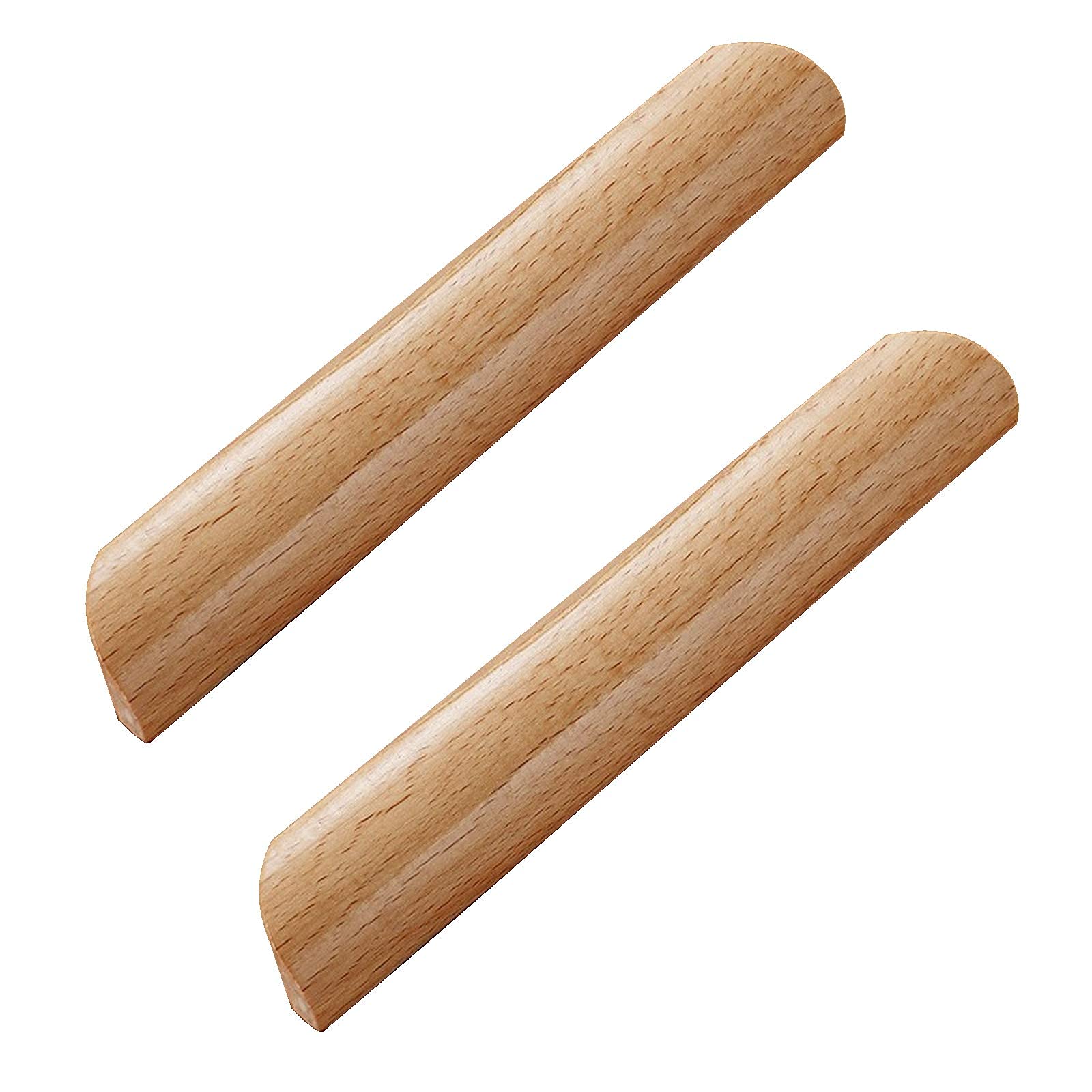 Poignées de meuble en bois 160mm entraxe pour tiroir et armoire x2