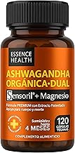 Ashwagandha Organic Sensoril + Magnesium 12750mg High Potency 50:1 | Advanced vs KSM-66 | Natural Adaptogen for Stress | Anxiety | Energy & Mental Balance | 120 Vegan Capsules