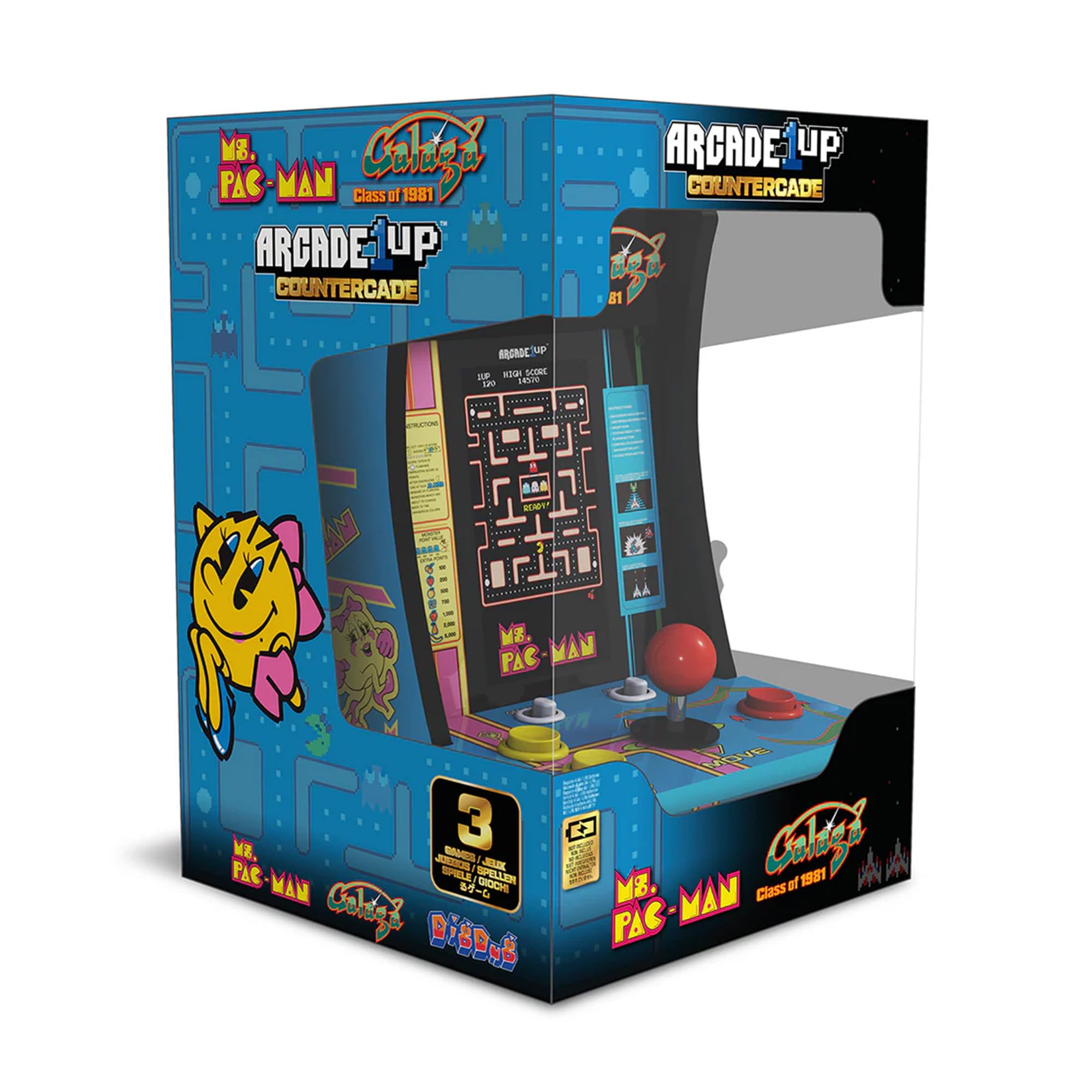 Amazon.com: Arcade1Up Class of '81 Ms. PAC-Man/Galaga Countercade